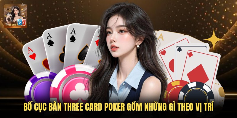 Bố cục bàn Three Card Poker gồm những gì theo vị trí