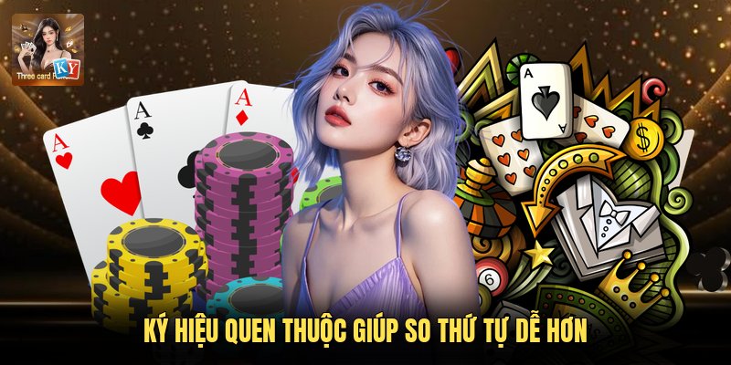 Ký hiệu quen thuộc giúp so thứ tự dễ hơn