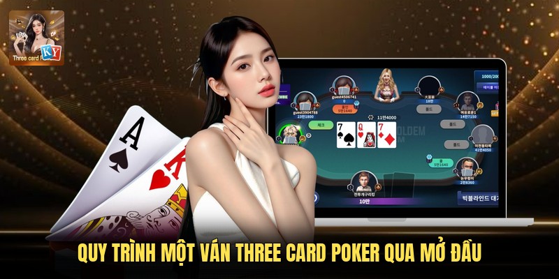 Quy trình một ván Three Card Poker qua mở đầu